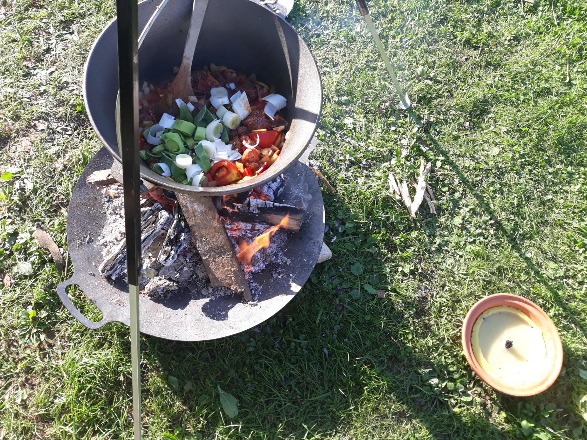 Camping Under The Walnut In Your Own Tent On A Shared Lot And Shared Bathroom Laibach Exterior foto