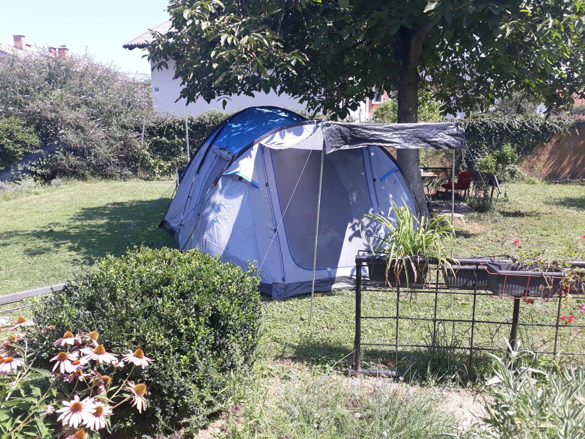 Camping Under The Walnut In Your Own Tent On A Shared Lot And Shared Bathroom Laibach Exterior foto